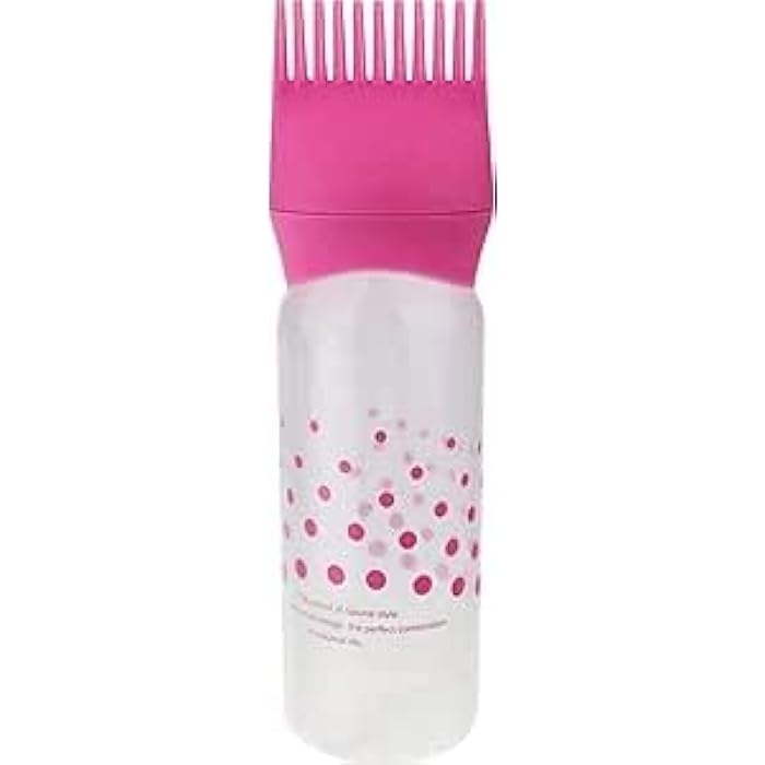 LISING Hair Dye Brush Bottle Bottle for Hair and Roots - Set of 3 Pink, Blue, Black - Professional Coloring Tools for Salon and Home - Image 5